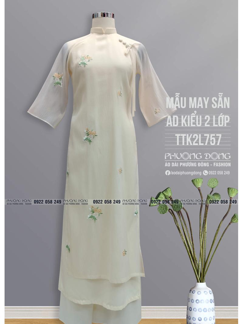 Áo Dài Phom Trẻ 2 Lớp 4 Tà TTK2L757
